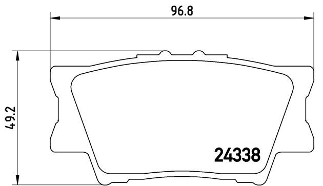 колодки тормозные задние 96.7*49.5  TOYTOTA CAMRY (V40, V50) 06-18, RAV4 ( A30, A40) 08-18