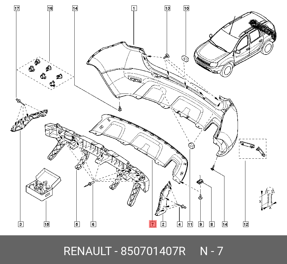 Крепление Бампера Рено Дастер Купить