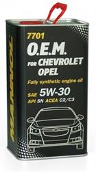 Масло моторное синтетическое '7701 O.E.M. for Chevrolet Opel 5W-30', 4л