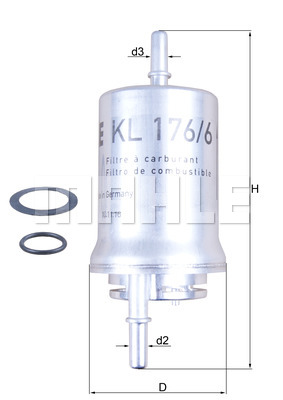 Фильтр топливный KL1766D