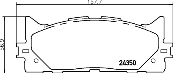 колодки тормозные передние 157,6*57 TOYTOTA CAMRY (V40, V50) 06-18