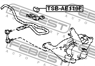  Втулки переднего стабилизатора (Toyota) tsbae110f