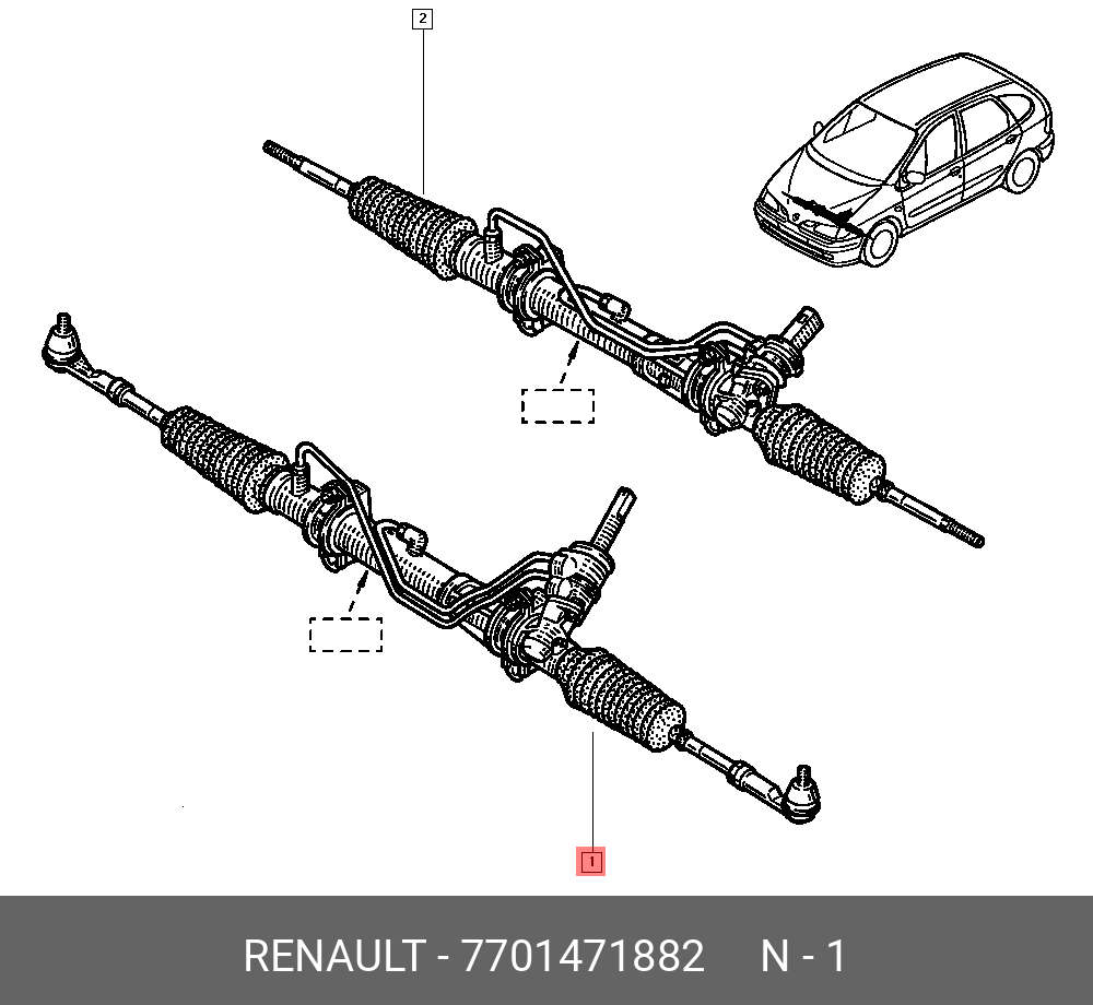Рулевая Рейка Рено Сценик 2 Купить